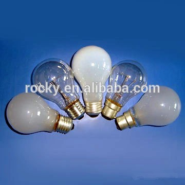 Clear frosted bulb 40w 60w 75w 100w 200w incandescent luminaire lighting manufacturer E27 B22